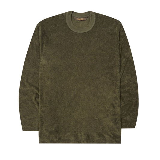 "NŌBURU" L/S T-SHIRT (LITE) (001) IN MOSS