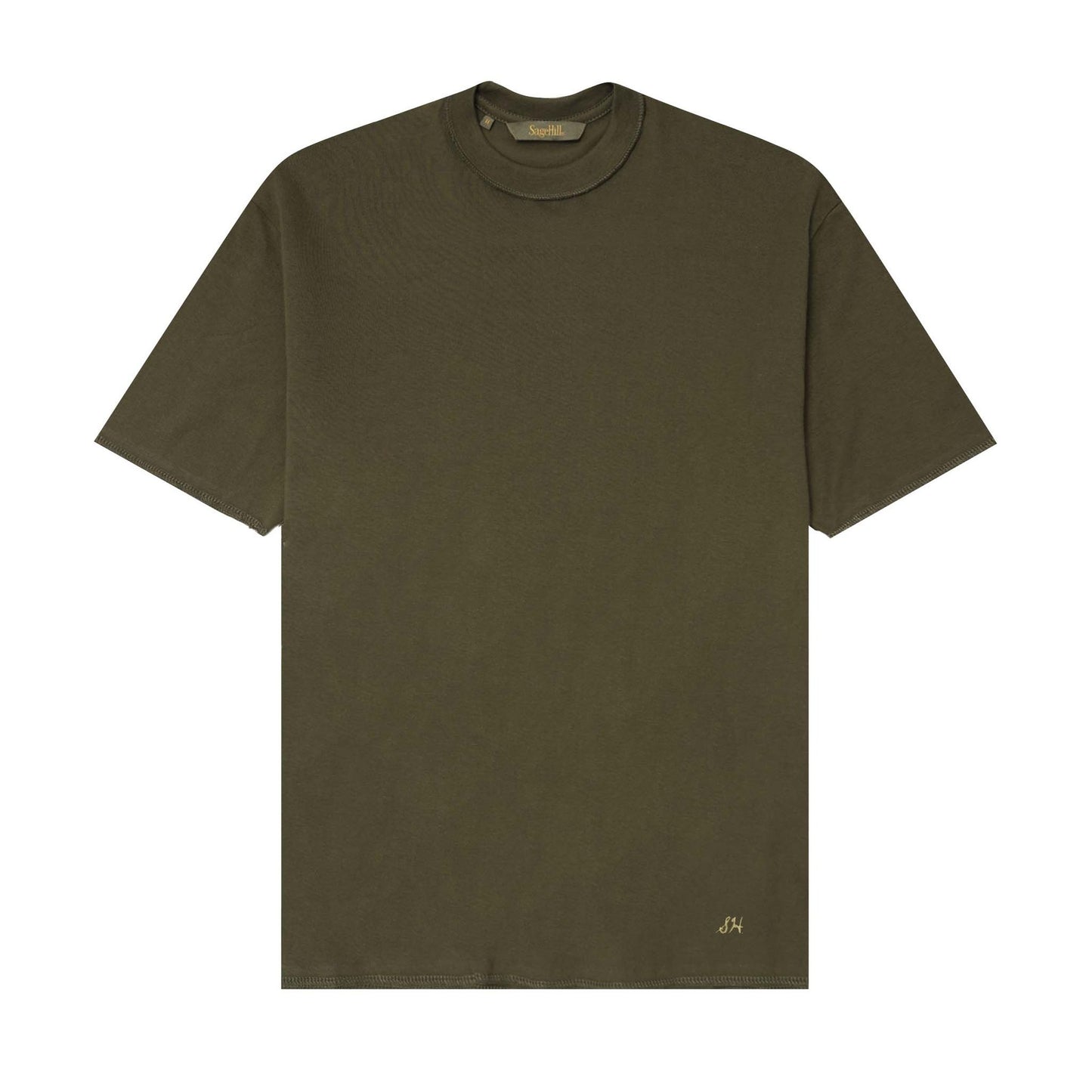 "THE OBSERVER" T-SHIRT (001) IN MOSS