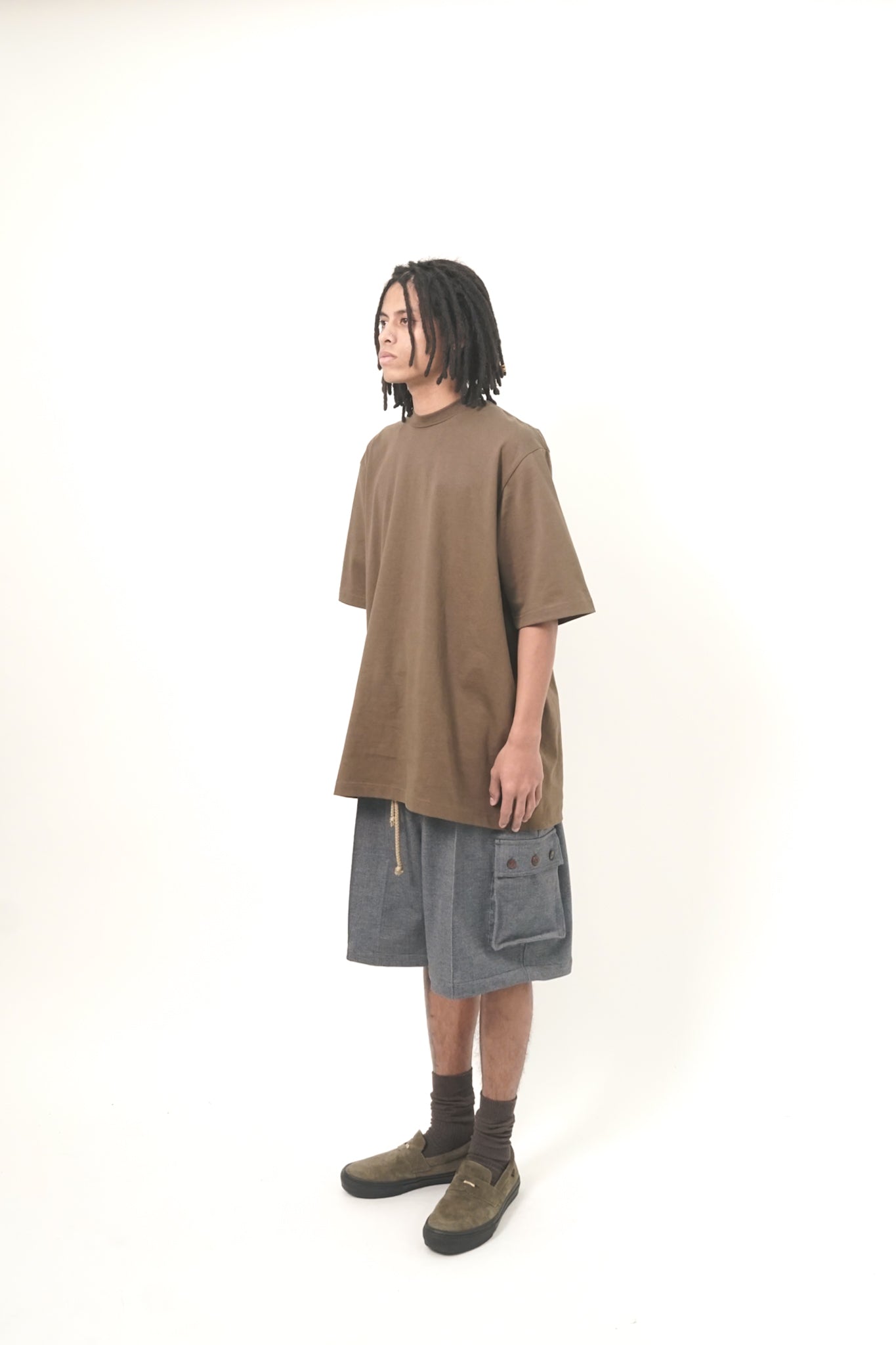 "SARU" SHORTS (002) IN SLATE